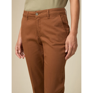 Oltre - Pantaloni chino in cotone - Marrone