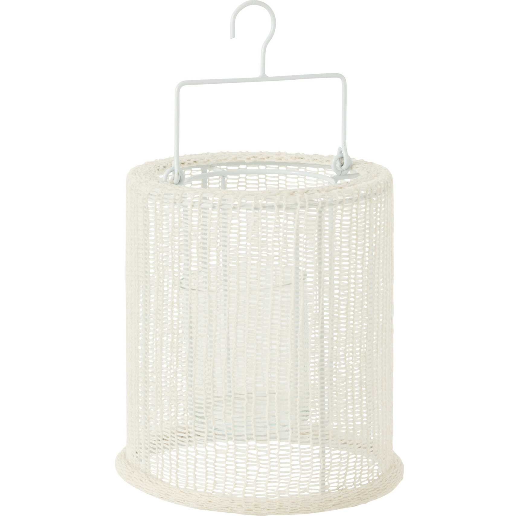 J-Line lanterne Suspendue Cylindre - métal/polyester - blanc - small