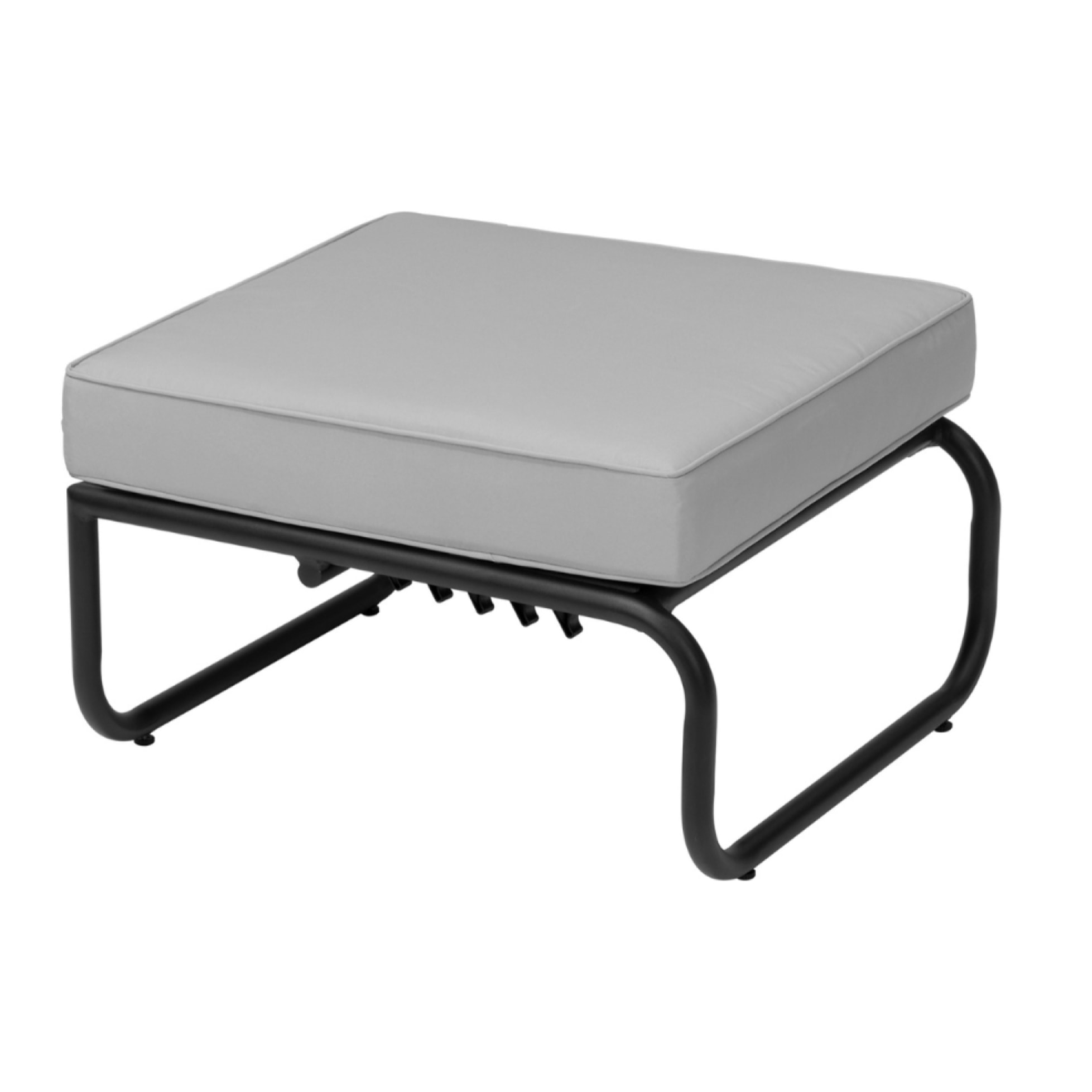 Salon de jardin canapé modulable 2-3 places gris en aluminium