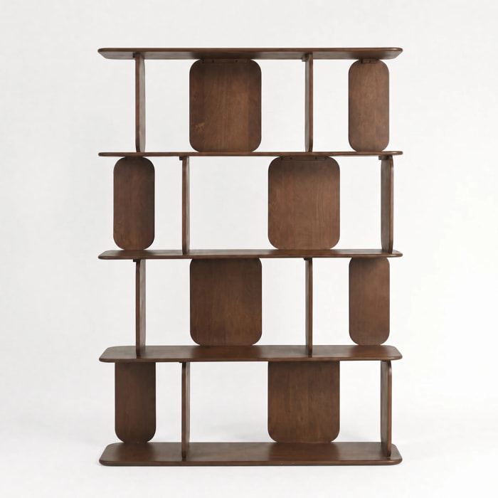 Bibliothèque en bois de manguier noyer - Nino