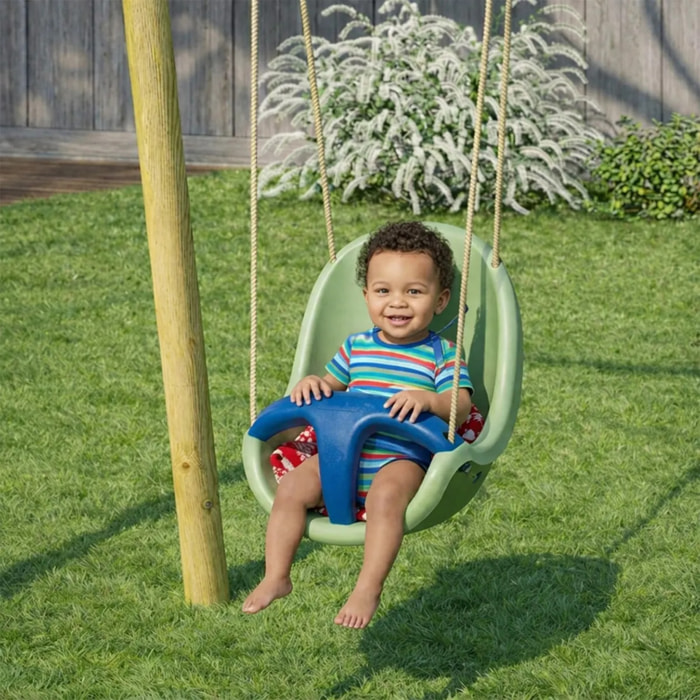 Siège bébé pour portique de 1,90 à 2,50 m bleu/vert pâle