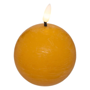 Bougie boule LED Molia D.8cm jaune