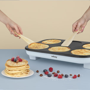 Crepera Eléctrica GOO60 Weasy 6 mini pancakes, antiadherente, 1500W