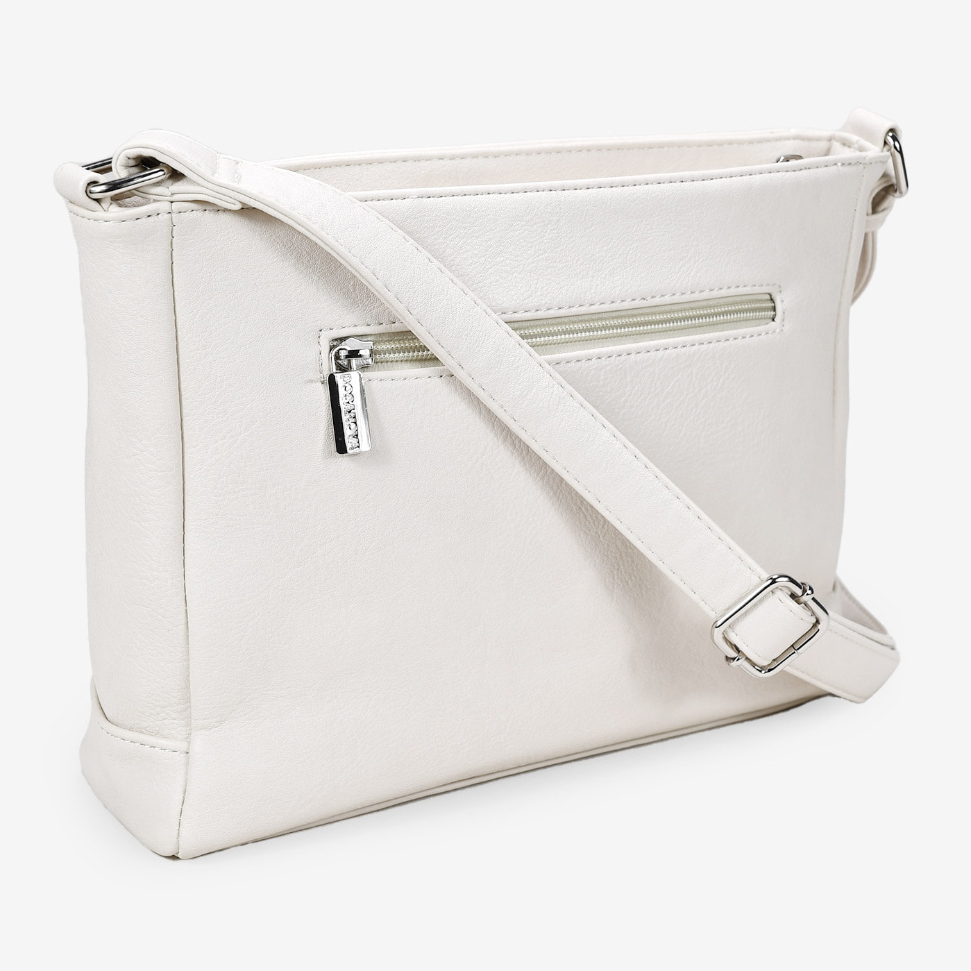 Bolso bandolera blanco con bolsillo