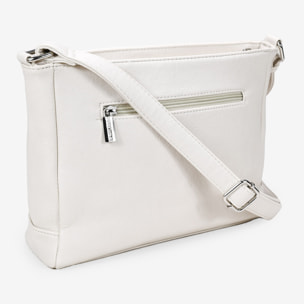 Bolso bandolera blanco con bolsillo