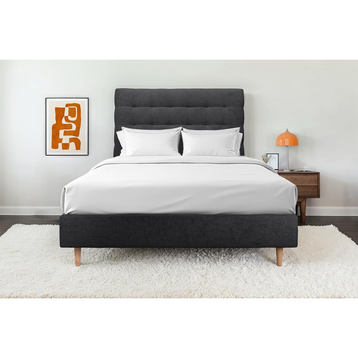 Tete de lit Capitonnée Tissu - Rembourrée A poser