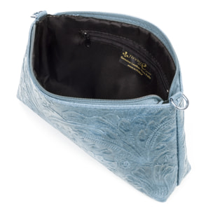 Martia Borsa a tracolla Donna.Pelle autentica Nabuk Inciso Arabesco