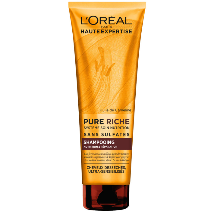 Lot de 6 - L'Oréal Paris Haute Expertise Pure Riche Shampooing Nutrition 250ml