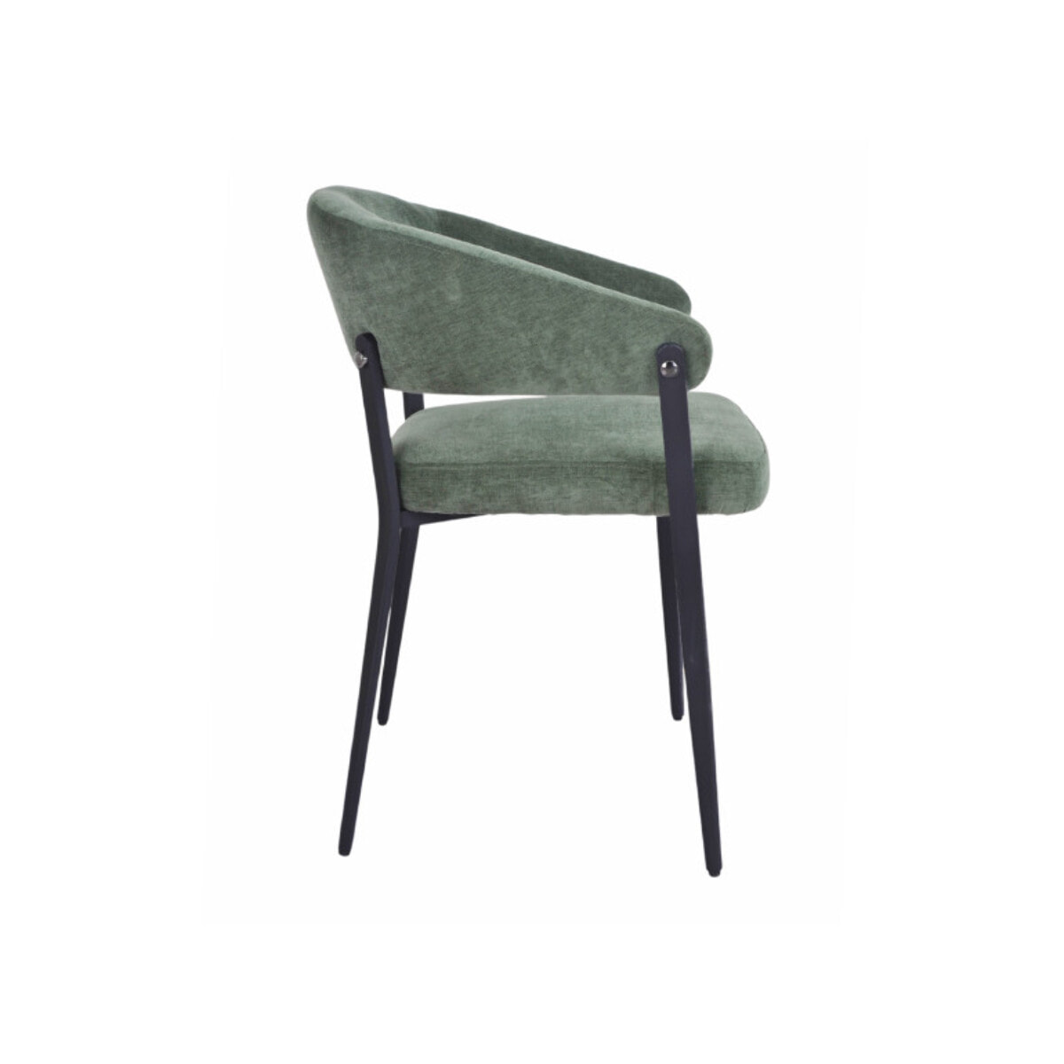 Chaise avec accoudoirs en tissu et structure en métal - ARNOLD