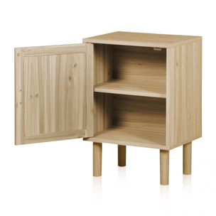 Mesita de noche Made Pino - Rattan