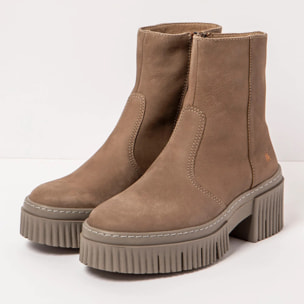 Botines con tacón 1374 NOBUCK TAUPE/YORK color Taupe