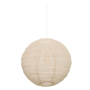 Lanterne boule Jordy D.57cm en lin beige