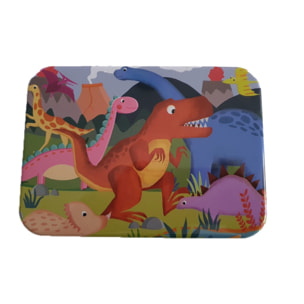 PUZLE DE HISTORIAS: DINOSAURIOS - 120 pcs (CAJA METÁLICA)