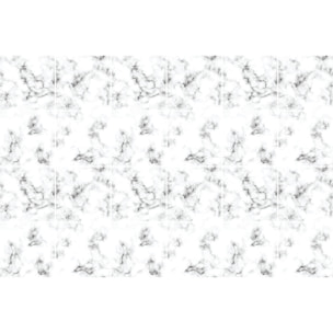 Stickers muraux - Sticker Mural Carrelage adhésif Cuisine Salle de Bain - 24 STICKERS CARRELAGES EFFET MARBRE NOIR ET BLANC