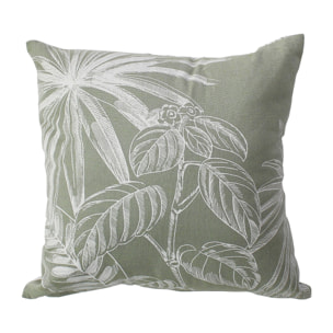 Coussin déhoussable en négatif - Vert Olive