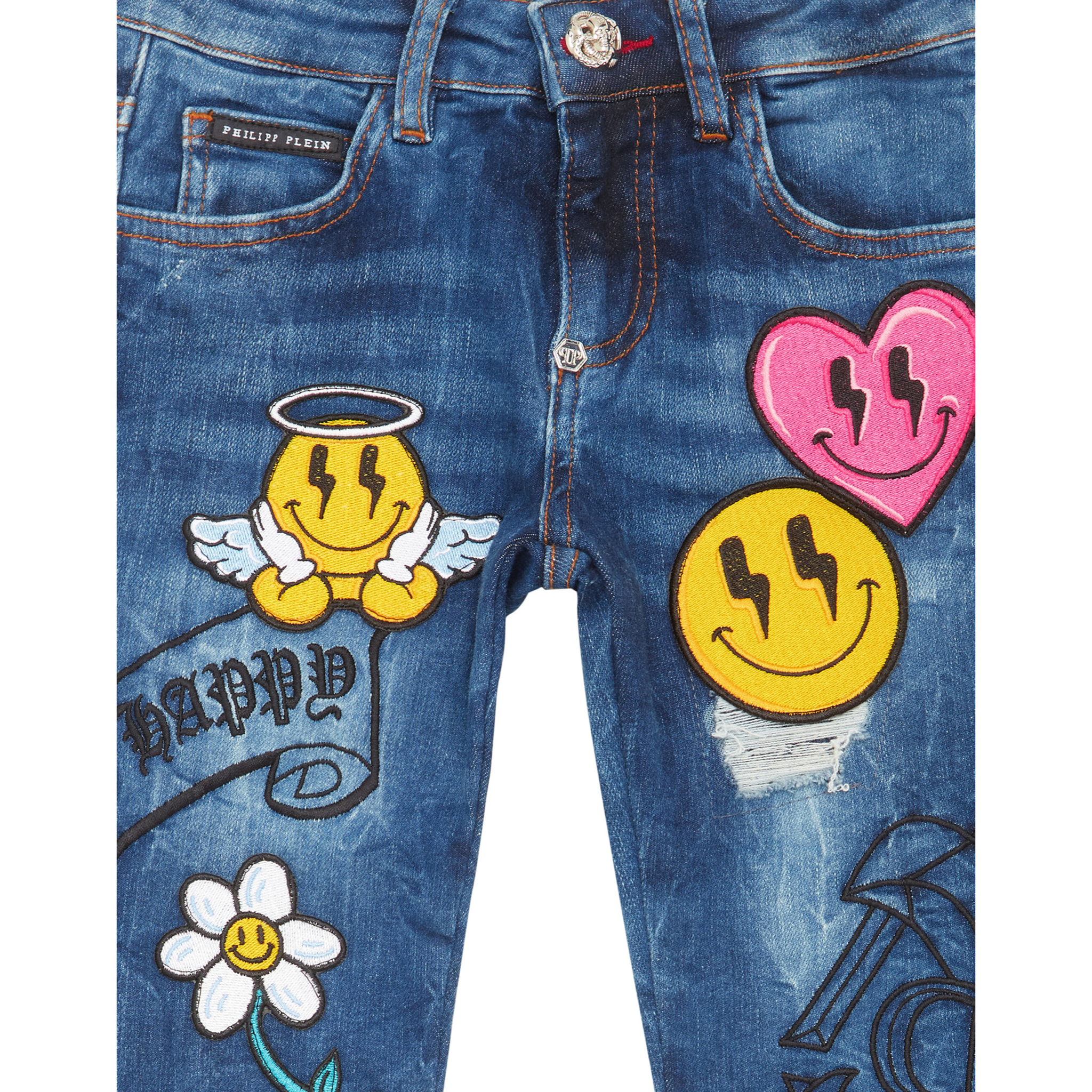 PHILIPP PLEIN Denim Trousers Loose Fit SMILE
