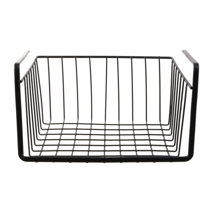 Panier Suspendu - JE CHERCHE UNE IDEE - Métal Filaire - Noir