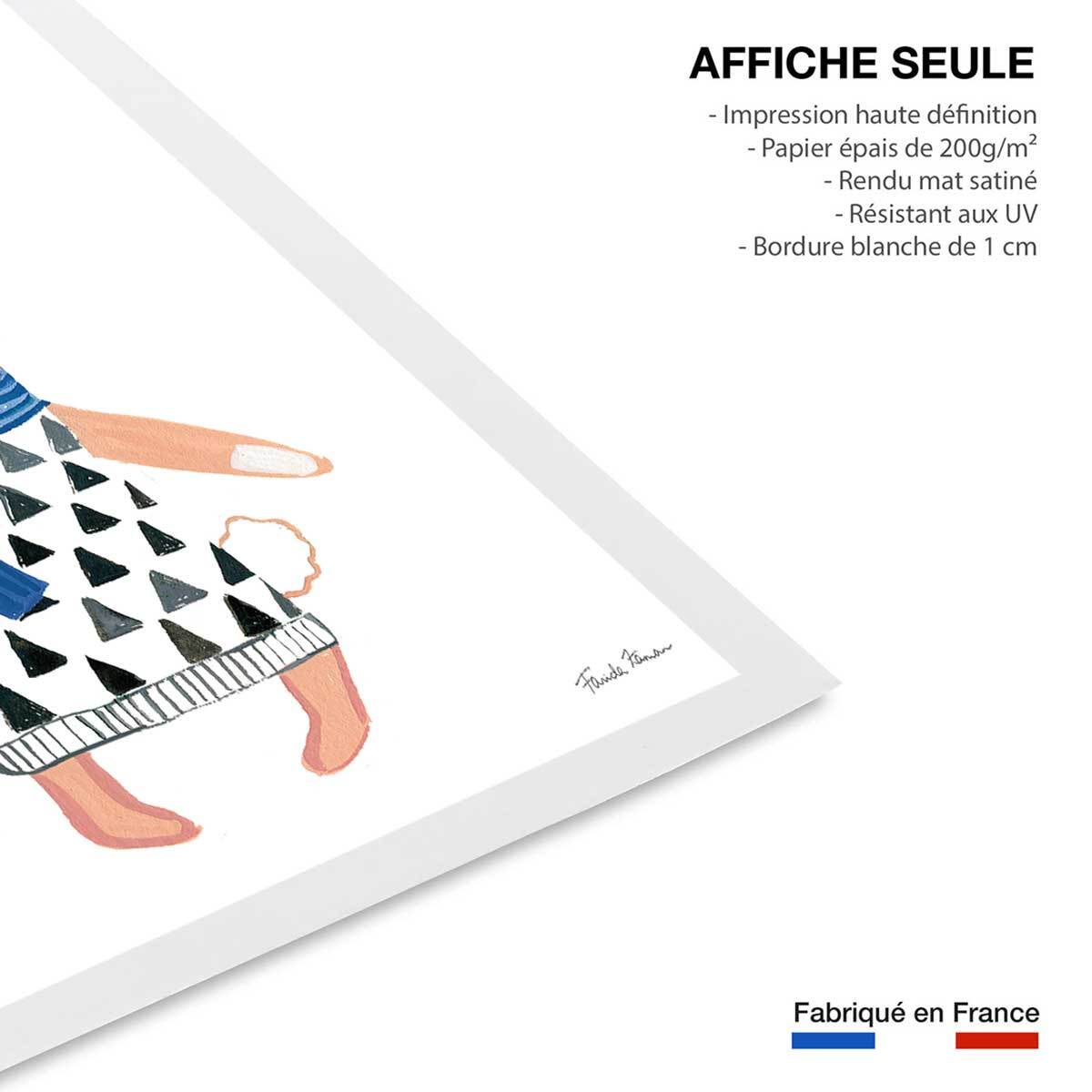 Affiche enfant copains de quartier  Affiche seule