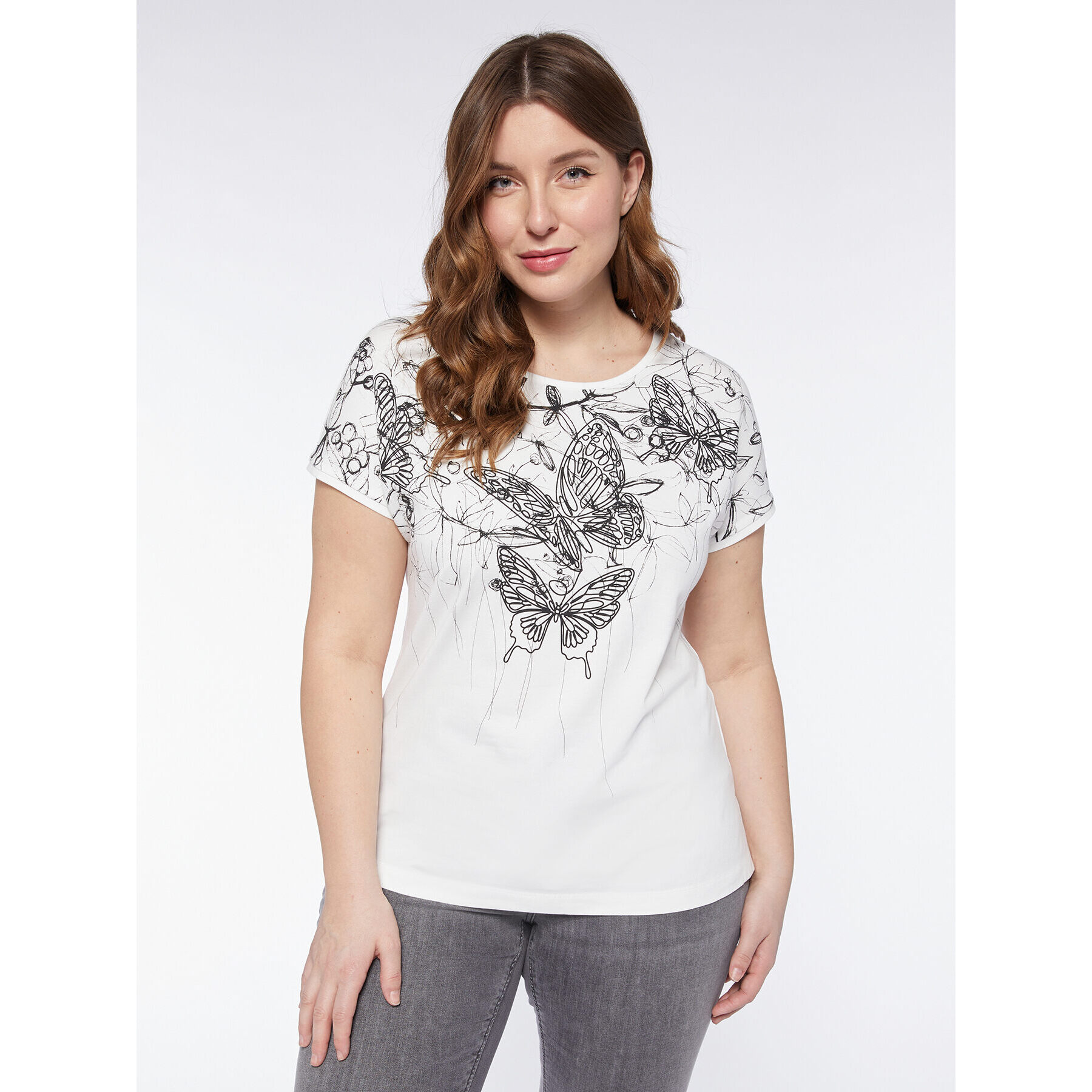 Fiorella Rubino - Camiseta con mariposas - Blanco