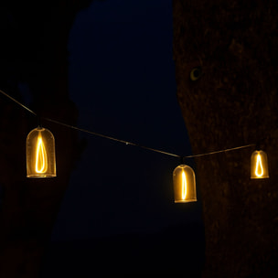 Guirlande filament GLOW 8 cloches 15M