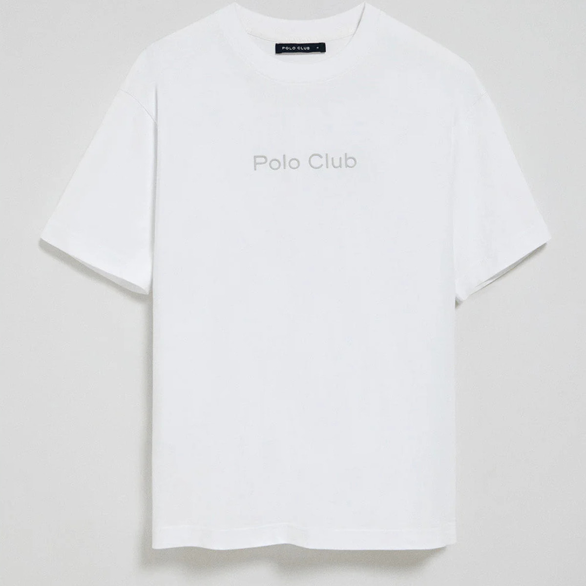 Maglietta bianca a maniche corte e a girocollo con logotipo Polo Club