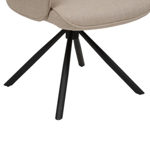 Fauteuil de bureau pivotant Sisco beige