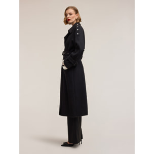 Motivi - Trench cruzado Smart Couture - Negro
