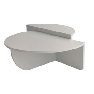 Table basse ronde modulable blanche CARLI