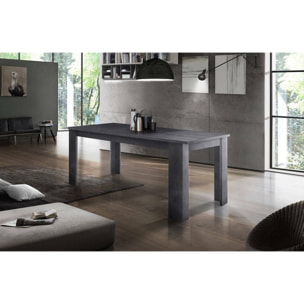 Tavolo per sala da pranzo estensibile, Made in Italy, Tavolo moderno con allunghe, Consolle allungabile, cm 160/210x90h75, colore Grigio Ardesia