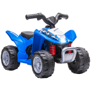 Quad Eléctrico HONDA para Niños 18-36 Meses con Faros LED 65,5x38,5x43,5cm Azul