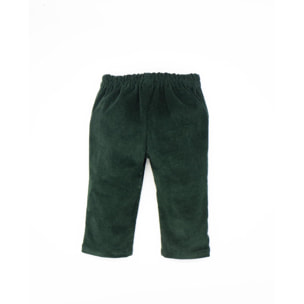 Pantalón de pana con bolsillo de tapeta verde
