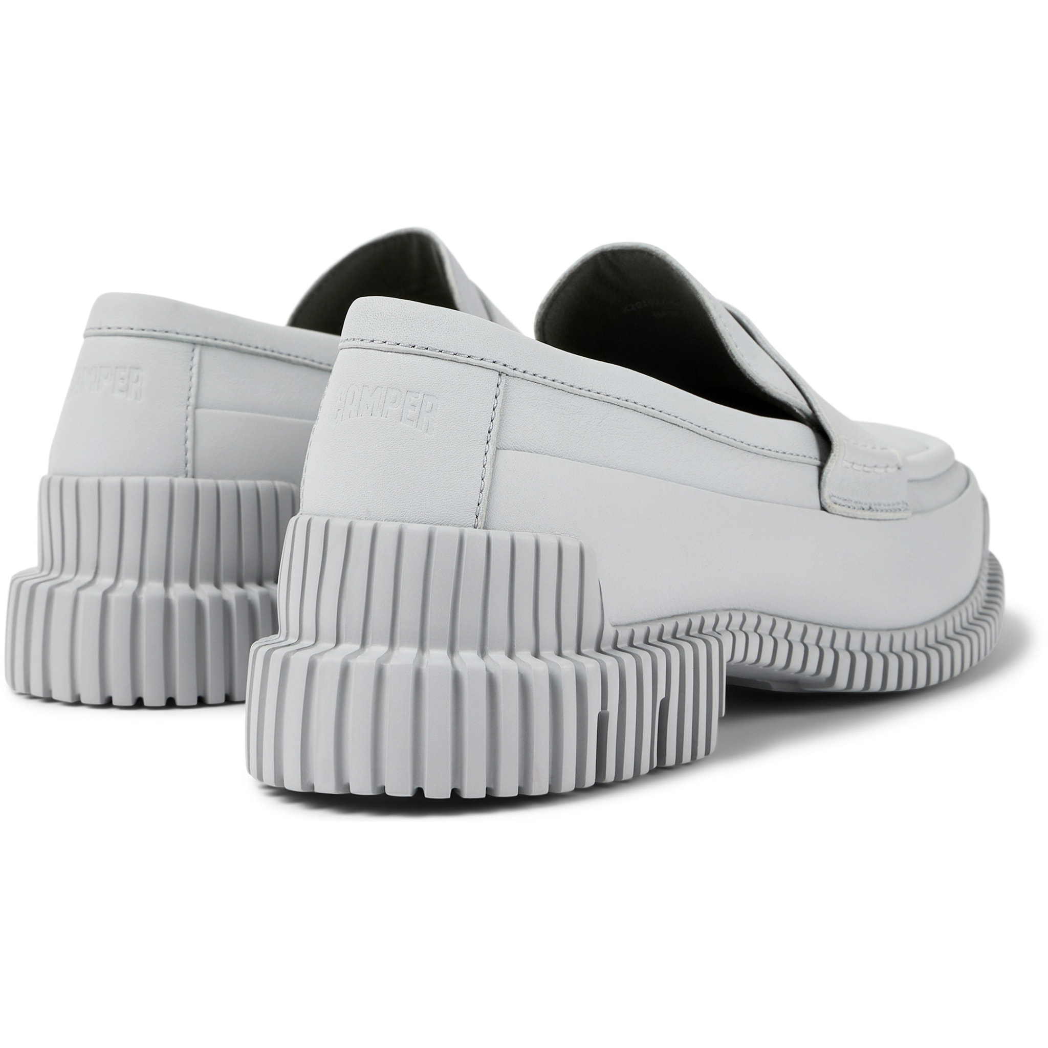 Zapatos de cordones - CAMPER Pix - Gris - Cuero liso