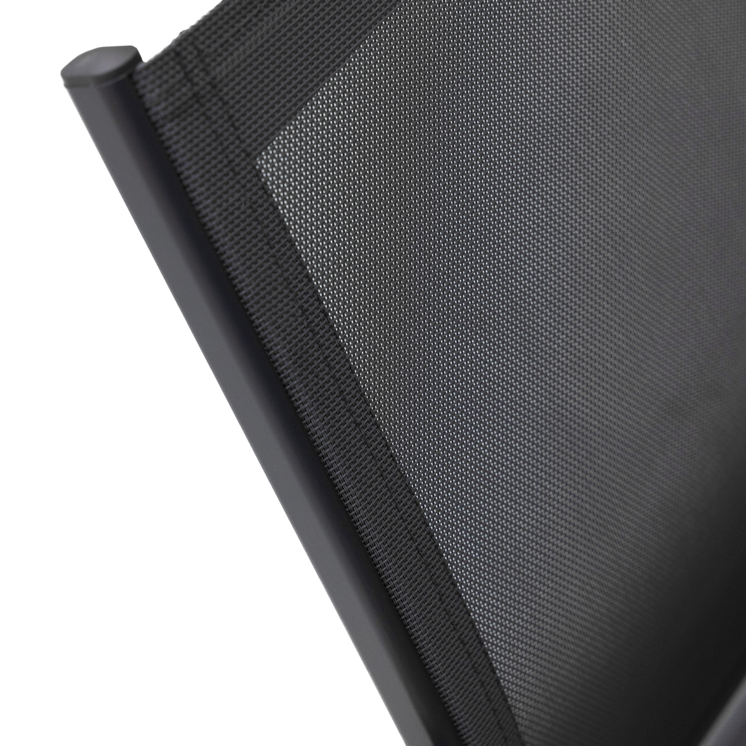 Salon de jardin PALERMO en textilène gris 8 places - aluminium anthracite et effet bois