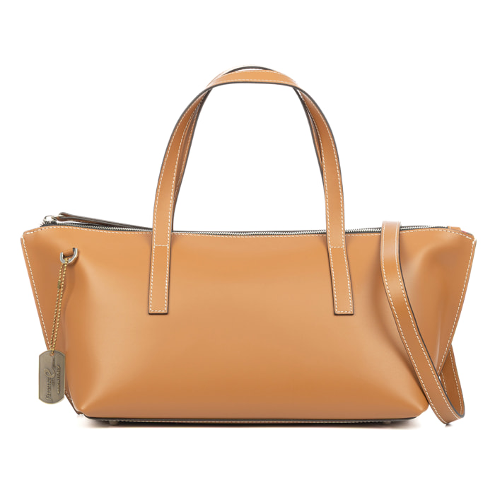 Badalucco bolso de hombro mujer. Piel auténtica Ruga.