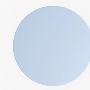 Table de jardin ronde et pliante en métal bleu pastel 2 personnes - Kayla