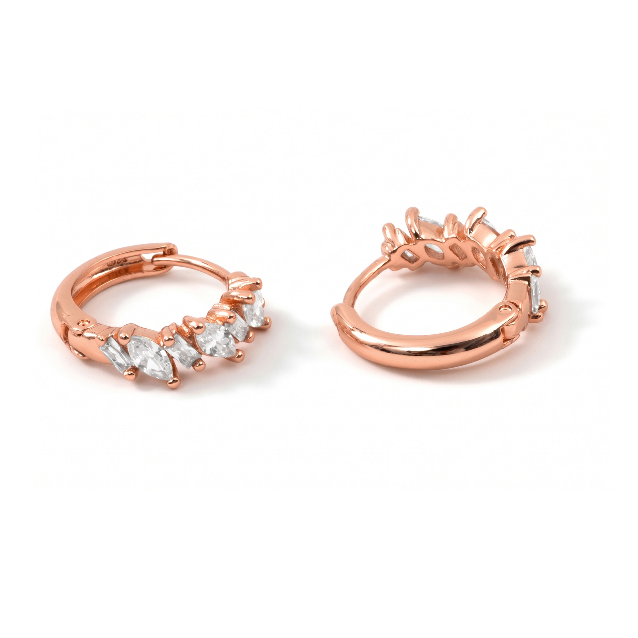 Pendientes Bao acabado oro rosa 18k