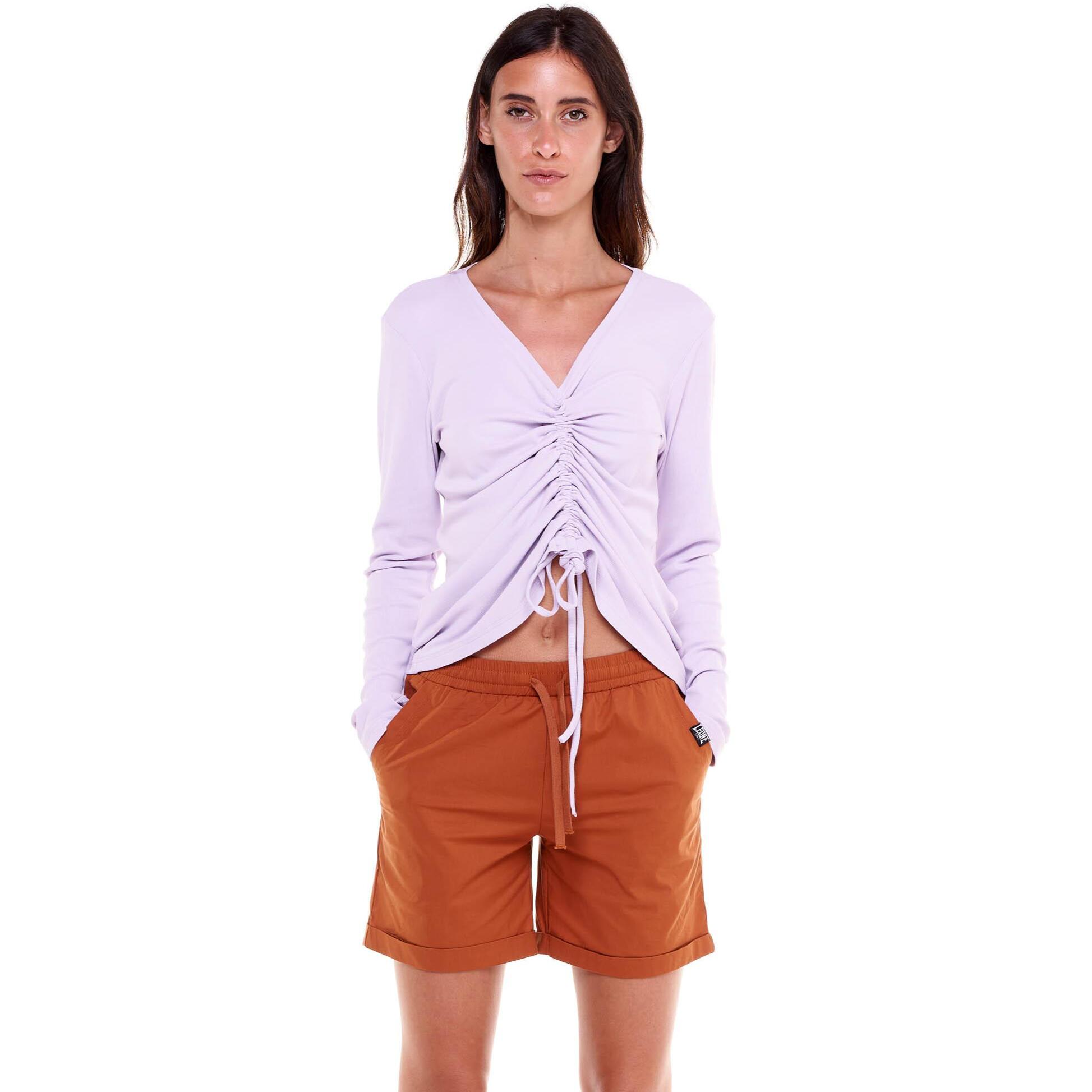 Camiseta mujer cordones Earth Tones