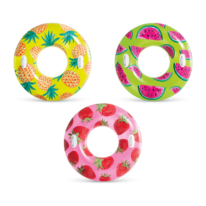 Intex Ciambella Tropicale con Maniglie, Colori Assortiti, 107 cm