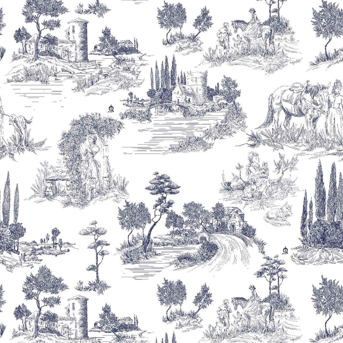 Funda nórdica El Caballo PAISAJE TOILE DE JOUY