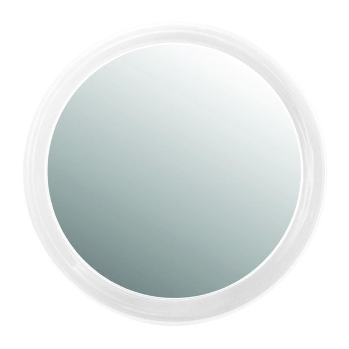 Miroir rond grossissant x3 à ventouse Blanc MSV