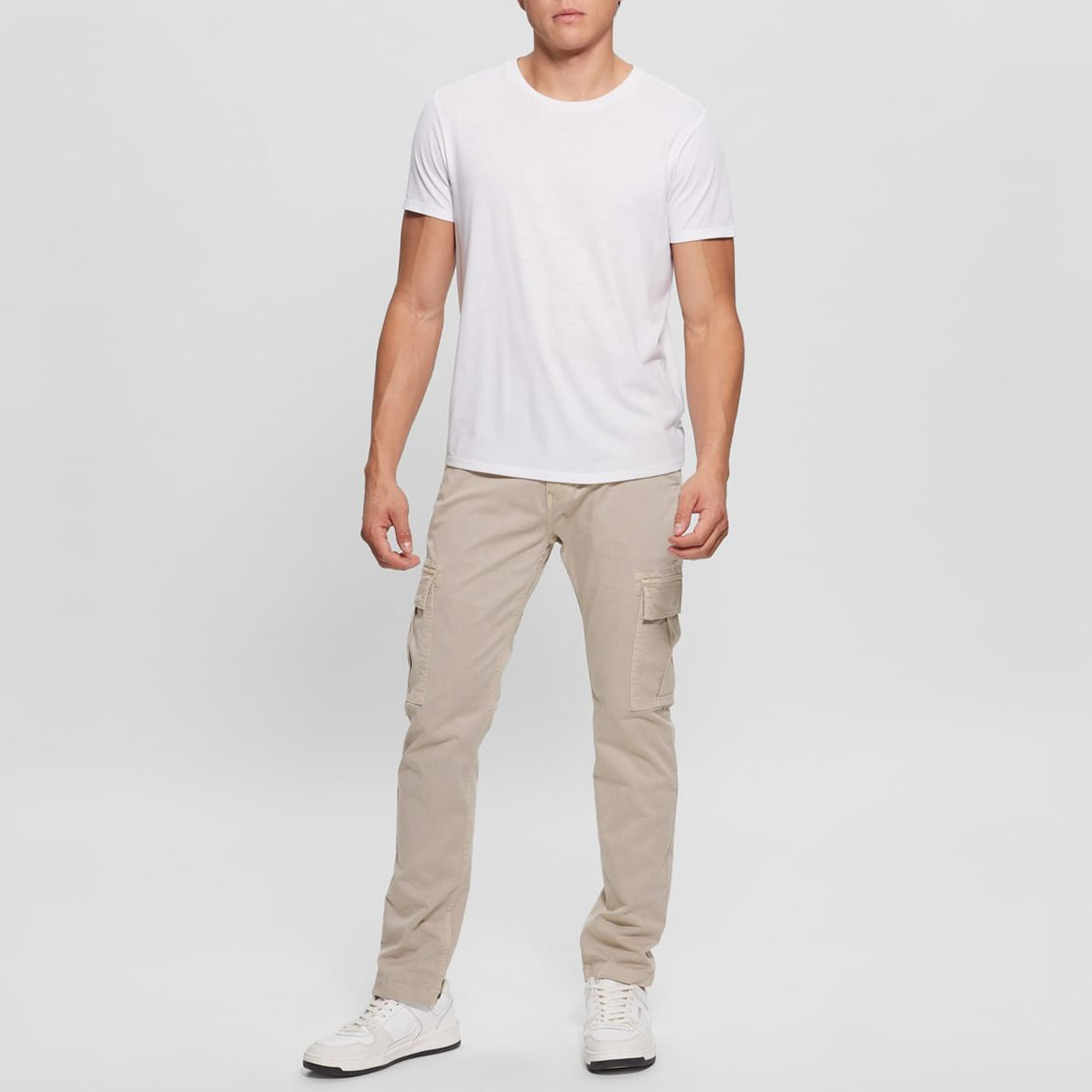 Pantalon Lonta - inspiration cargo - coton - beige