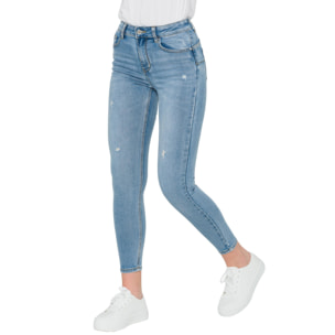 Pantalone denim Hot Buttered Charlene blu chiaro