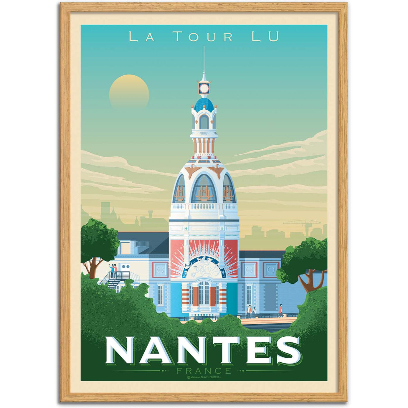 Affiche - Nantes La Tour Lu - Olahoop Travel Posters