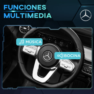 Coche Eléctrico para Niños Mercedes-Benz EQA Coche de Batería 12V con Control Remoto Música Bocina Velocidad 3-8 km/h para Niños de 3-8 Años 111,5x69x52,5 cm Negro