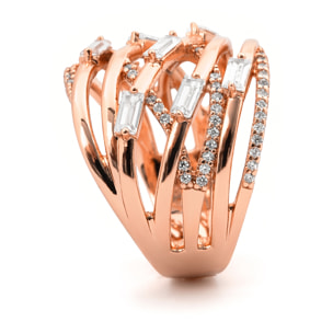 Anillo Tulzex acabado oro rosa 18k
