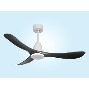 Ventilateur de plafond Réversible  Thermostat Pays vendable Wifi Moteur à courant continu Toits en pente Télécommande Hypersilence Mémoire