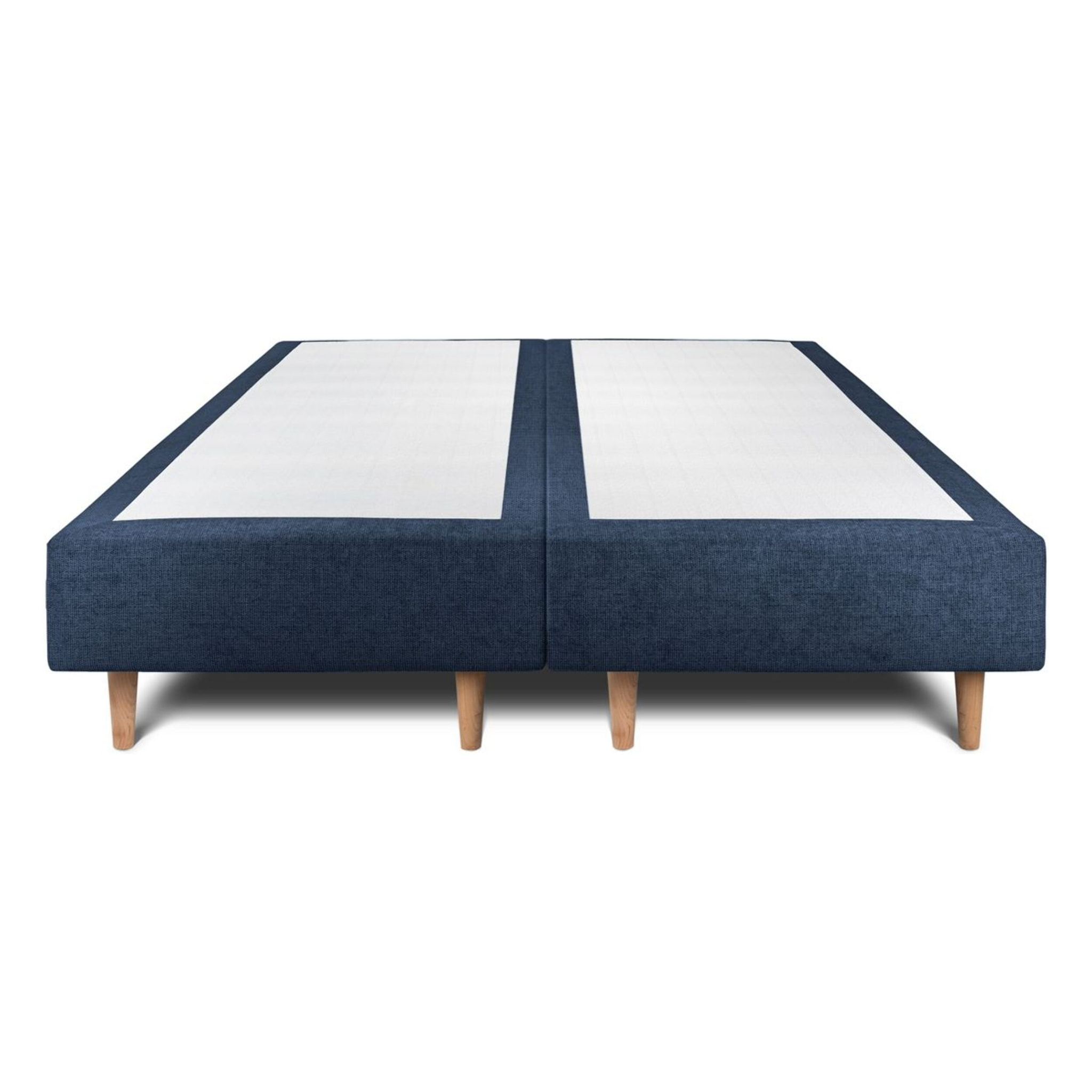 Lit avec tête de lit capitonnée tissu et sommier tapissier Ep20