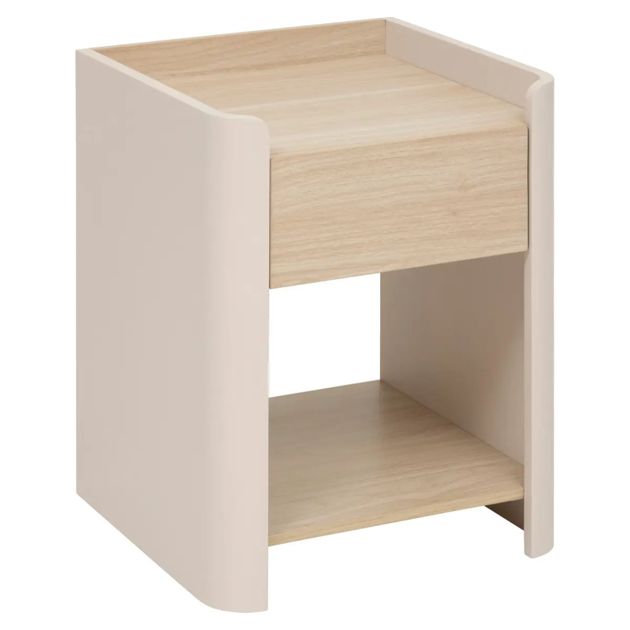 Table de chevet Roundy ivoire