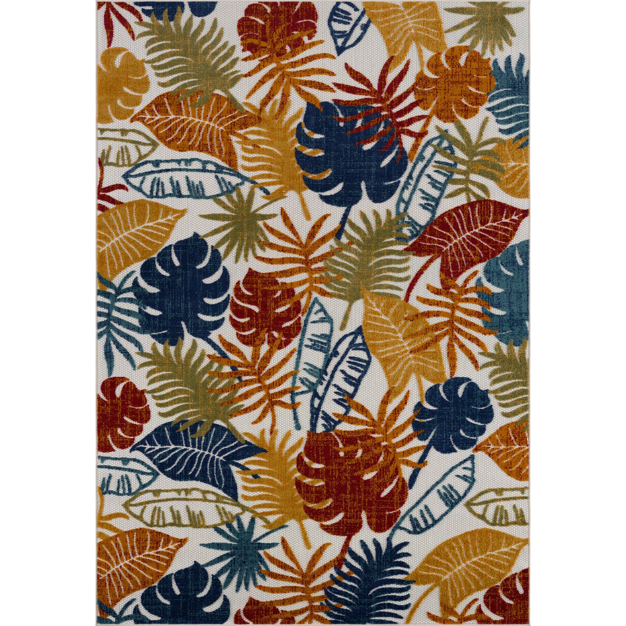 Cabana - Tapis d'extérieur multicolore avec motif à relief