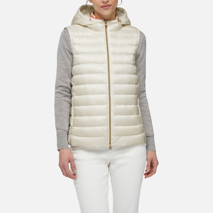 Chalecos Mujer de la marca GEOX  modelo D JAYSEN BLANCO